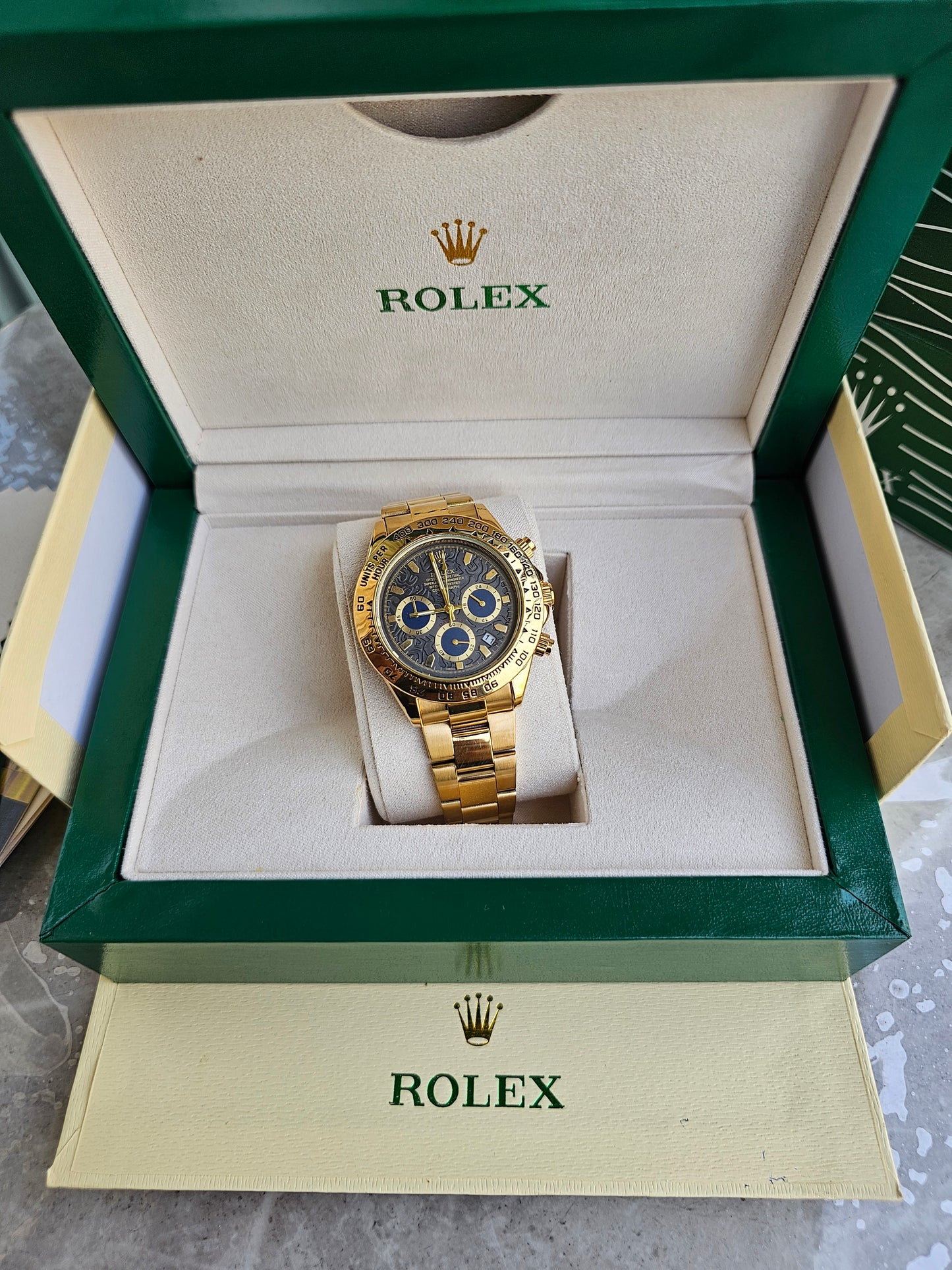 Rolex Daytona Golden Engraved Watch