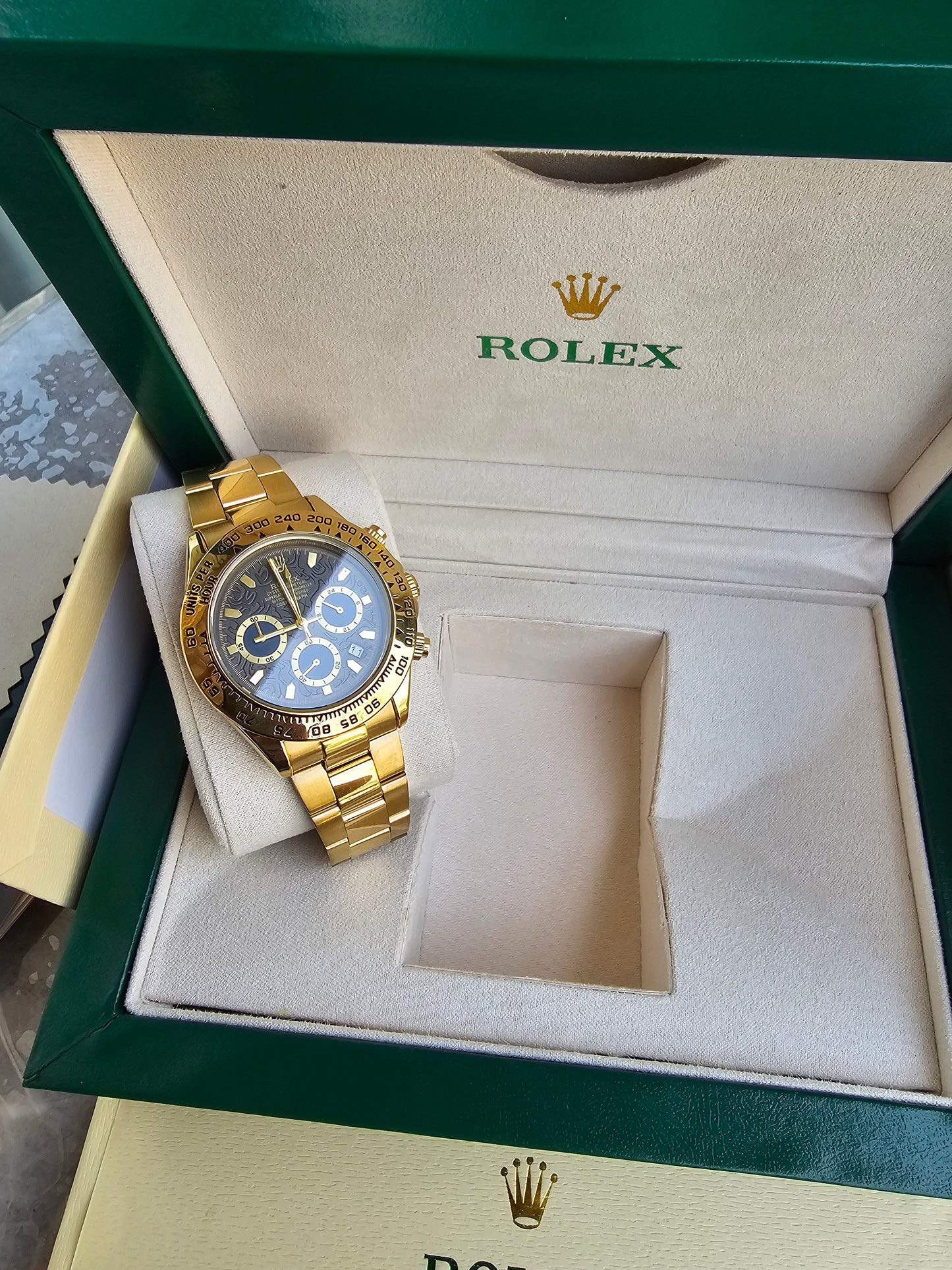 Rolex Daytona Golden Engraved Watch