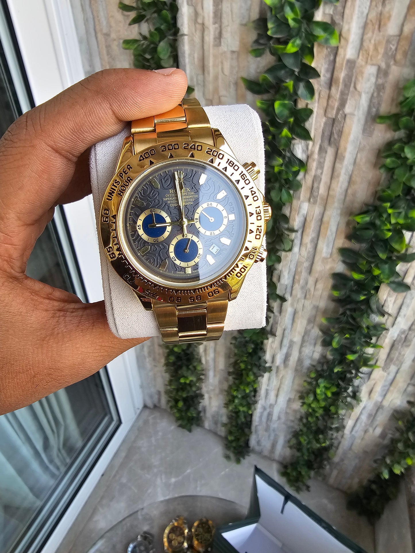 Rolex Daytona Golden Engraved Watch