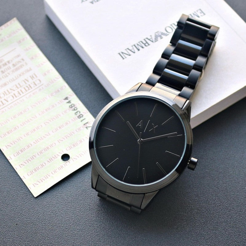 AIX Armani Black Metal Watch