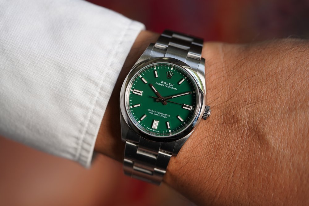 Rolex Green dial Silver metal Belt Watch M S Dhoni