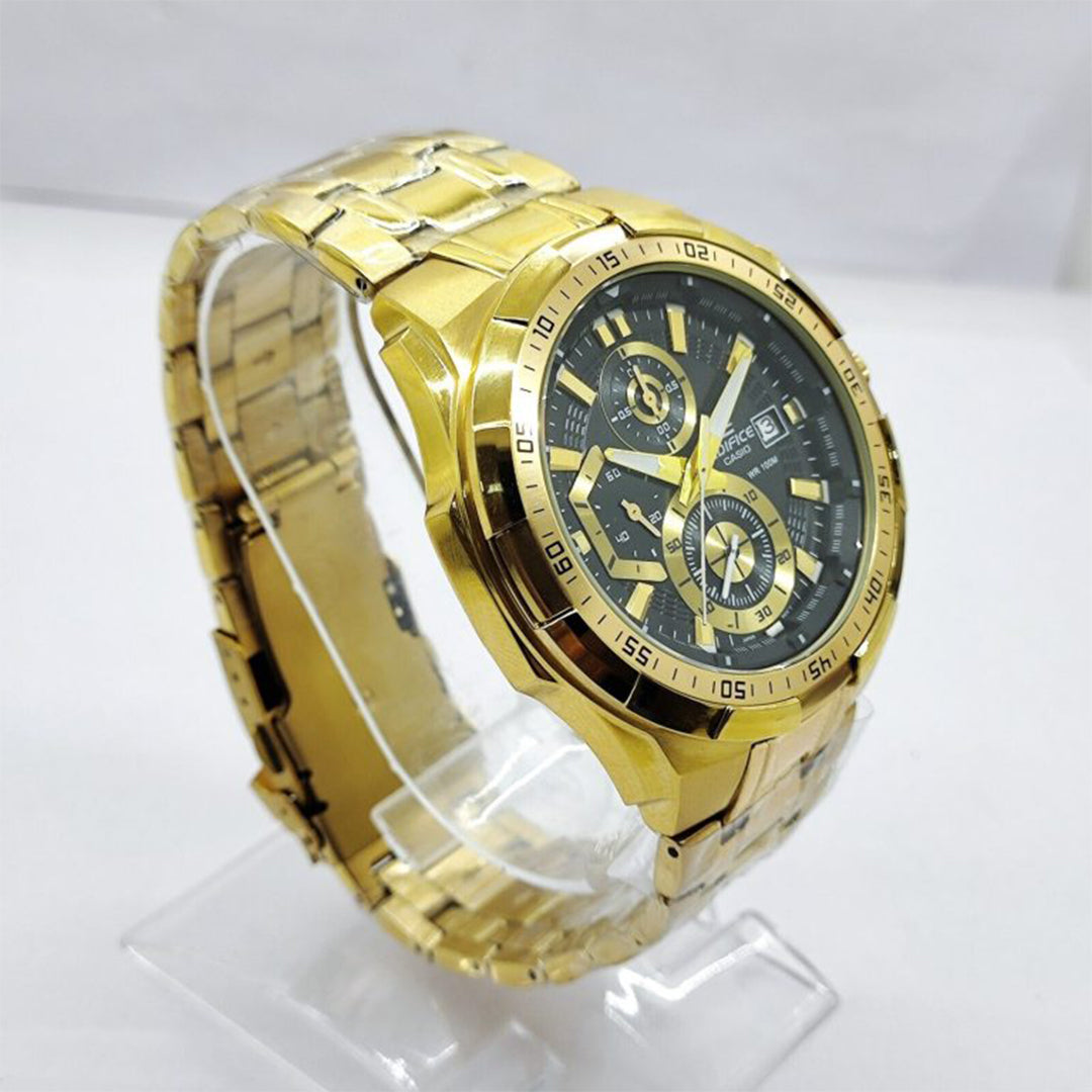 Edifice Gold Black Metal Watch