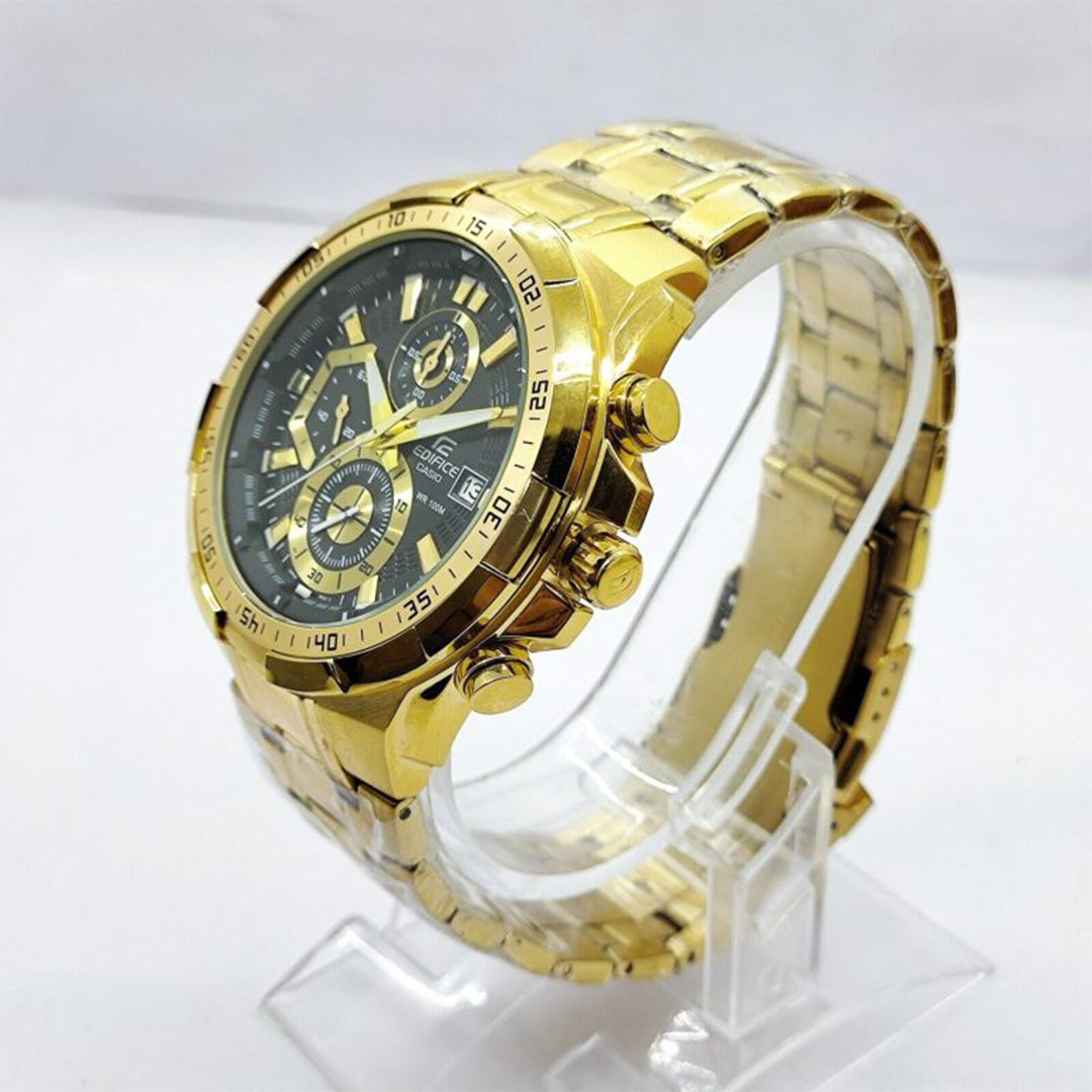 Edifice Gold Black Metal Watch