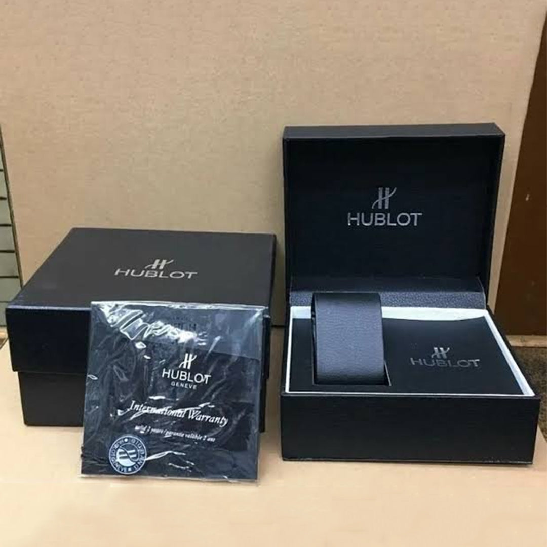Hublot Stainless steel Diamond cut skeleton watch