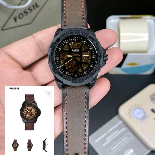Fossil Bronson Brown Leather Automatic watch