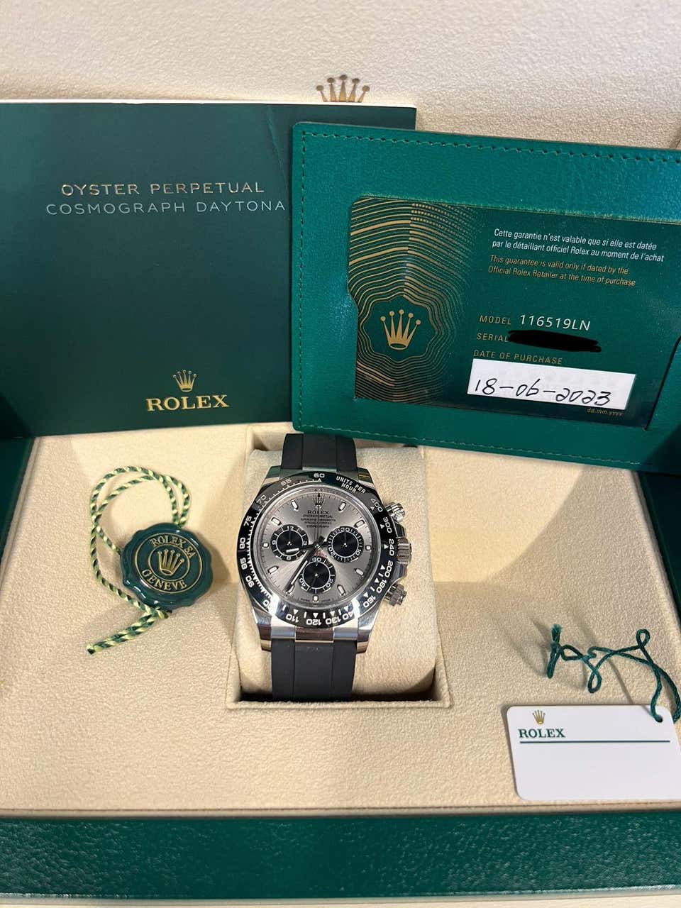 Rolex Cosmograph Daytona Silver with fiber belt