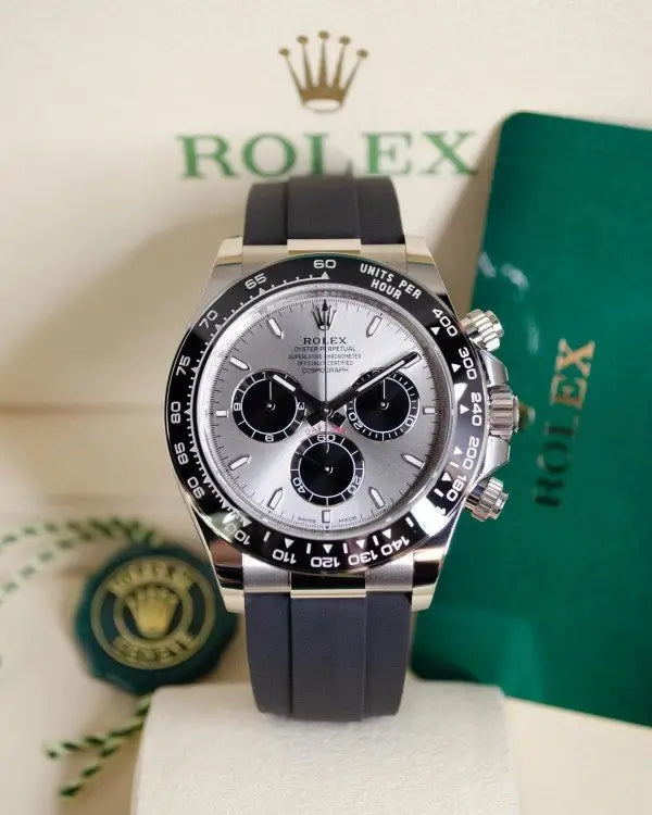Rolex Cosmograph Daytona Silver with fiber belt