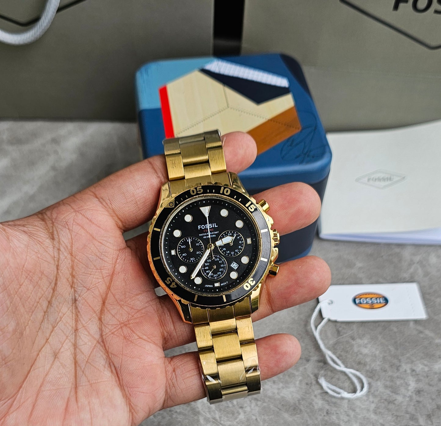 Fossil Fb 03 Gold Metal Watch