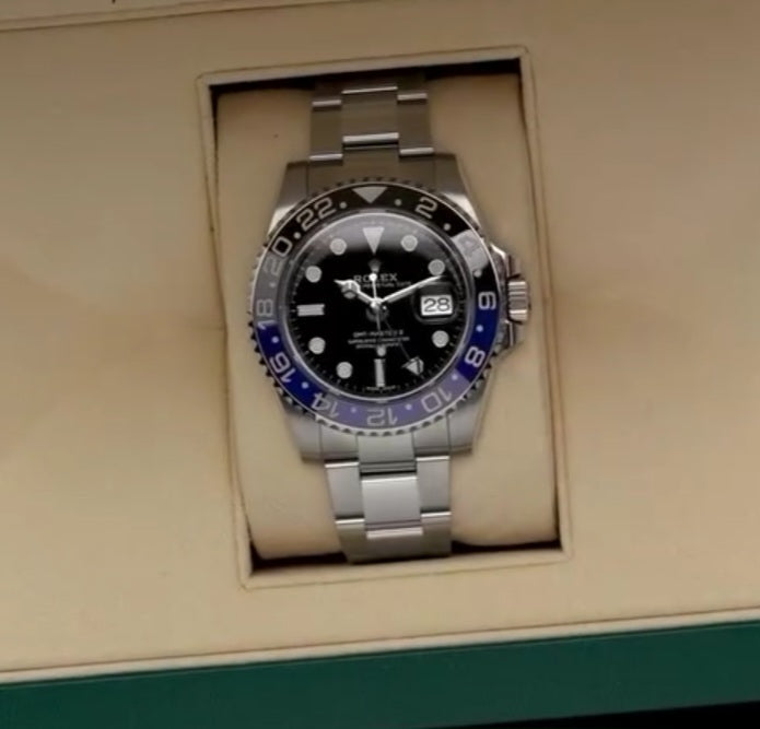 Rolex Gmt Master Silver Black Metal Watch B