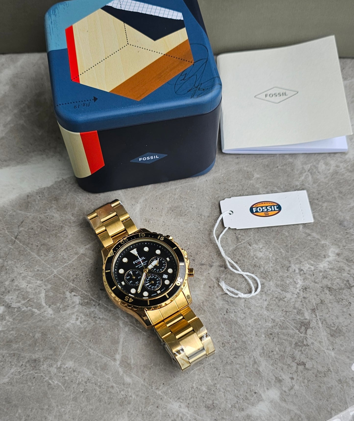 Fossil Fb 03 Gold Metal Watch