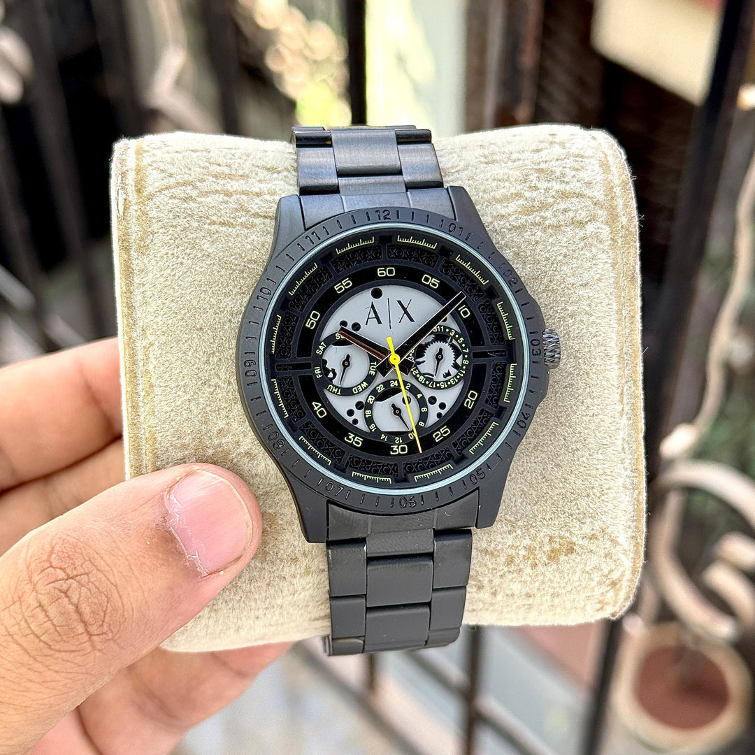 Armani Exchange Stainless Steel black Automatic Metal watch