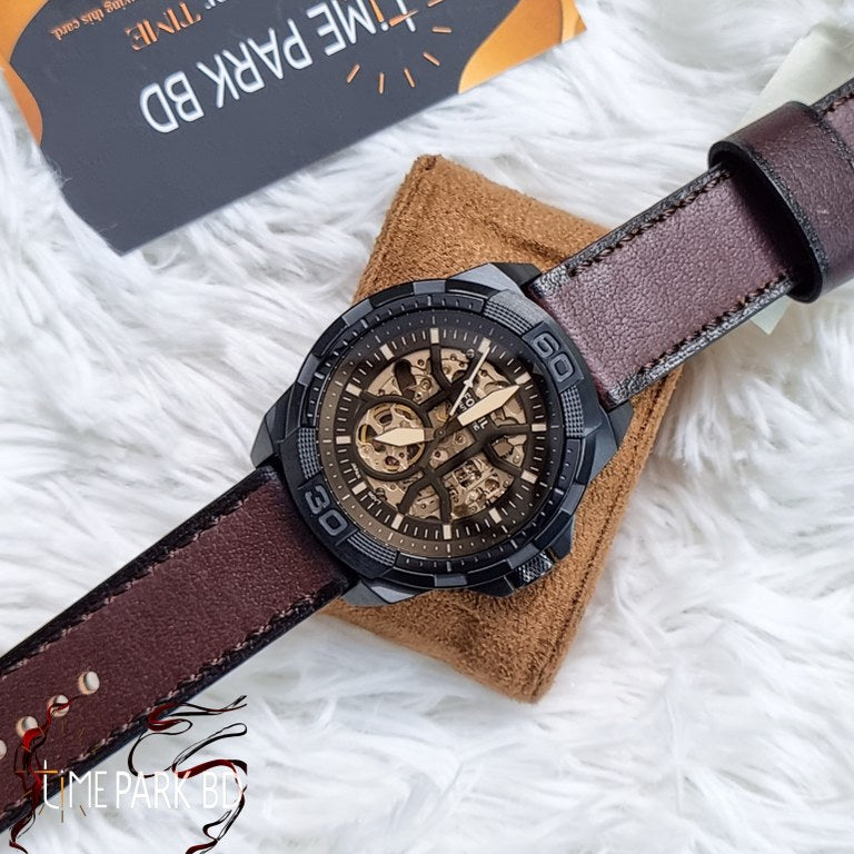 Fossil Bronson Brown Leather Automatic watch