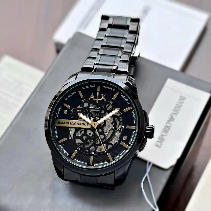 Armani Exchange AIX Stainless Steel Black Automatic Watch