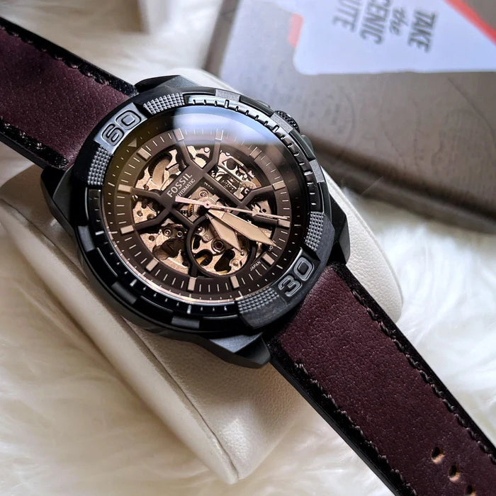 Fossil Bronson Brown Leather Automatic watch