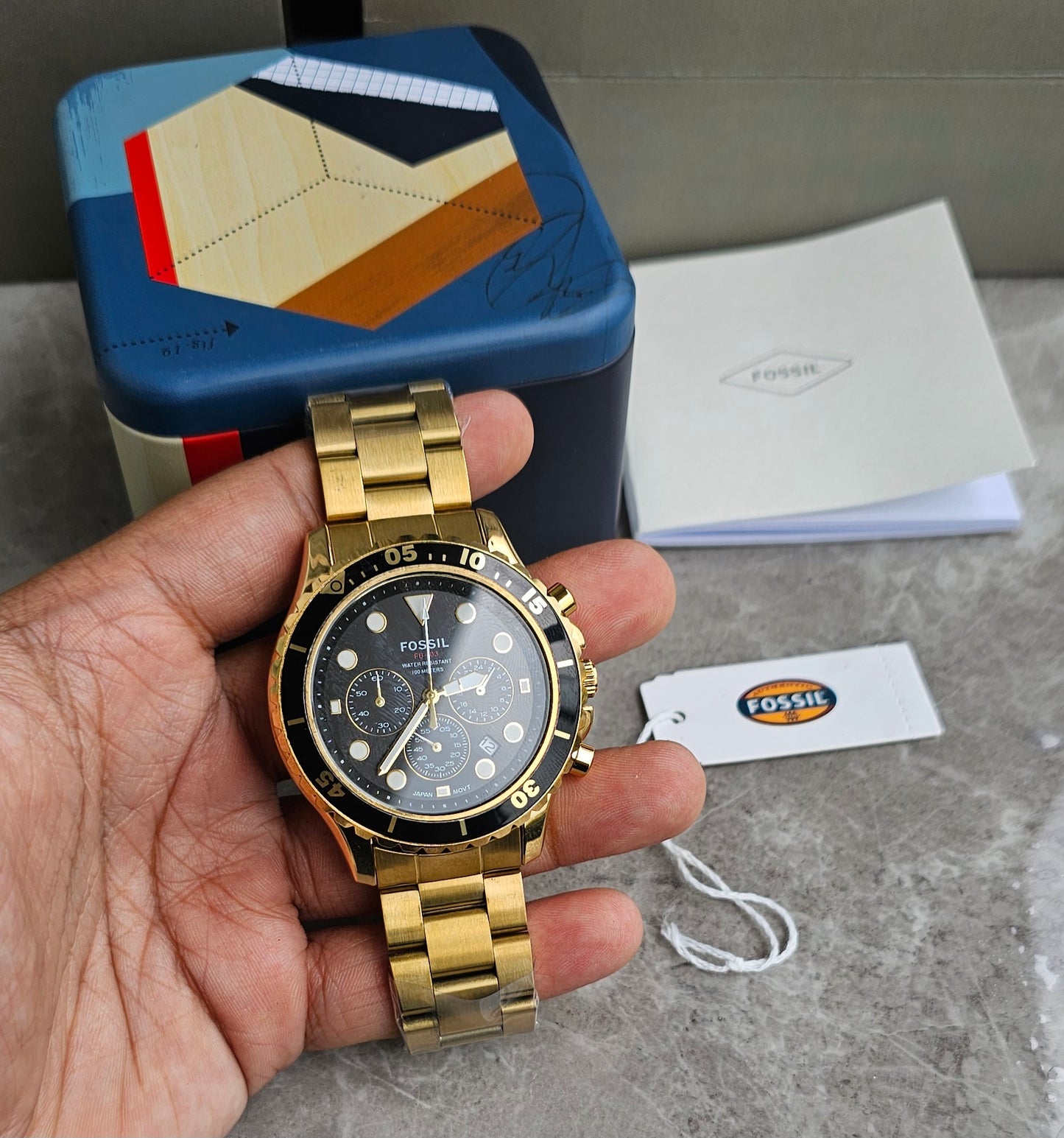 Fossil Fb 03 Gold Metal Watch