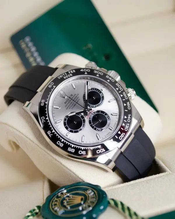 Rolex Cosmograph Daytona Silver with fiber belt