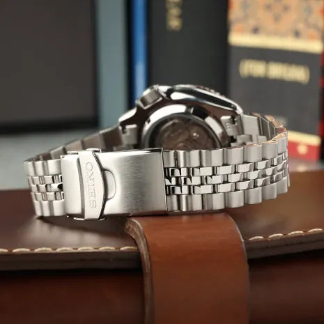 (Copy) Sko 5 GMT stainless steel white Dial black Bezel watch