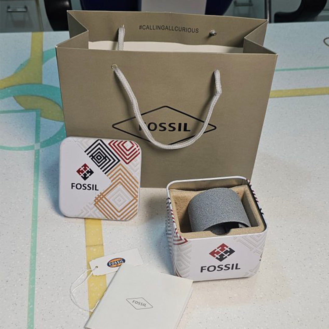 Fossil Grant Leather Belt Full Black Watch