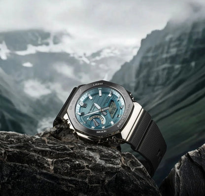 G SHOCK GMB 2100 SILVER TIFFANY BLUE DIAL WATCH