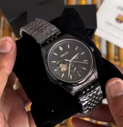 Seiko Presage Stainless steel Black watch