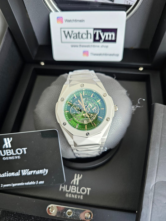 Hublot Stainless steel Diamond cut skeleton watch