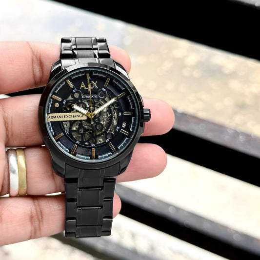 Armani Exchange AIX Stainless Steel Black Automatic Watch