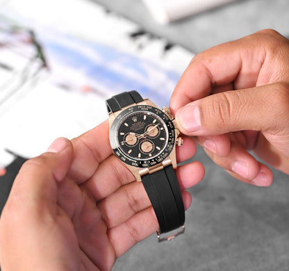 Rolex Cosmograph Daytona Rosegold with fiber belt