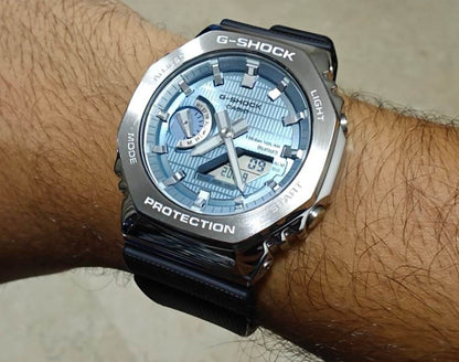 G SHOCK GMB 2100 SILVER TIFFANY BLUE DIAL WATCH