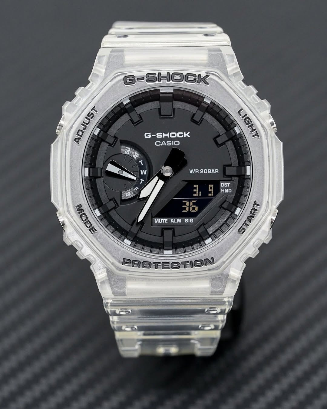 G SHOCK GA-2100SKE-7ADR Transparent Black dial watch