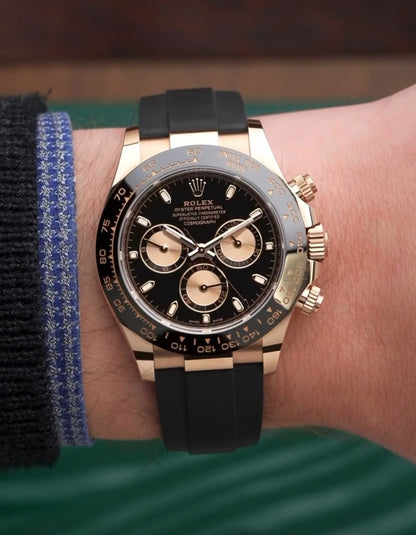 Rolex Cosmograph Daytona Rosegold with fiber belt