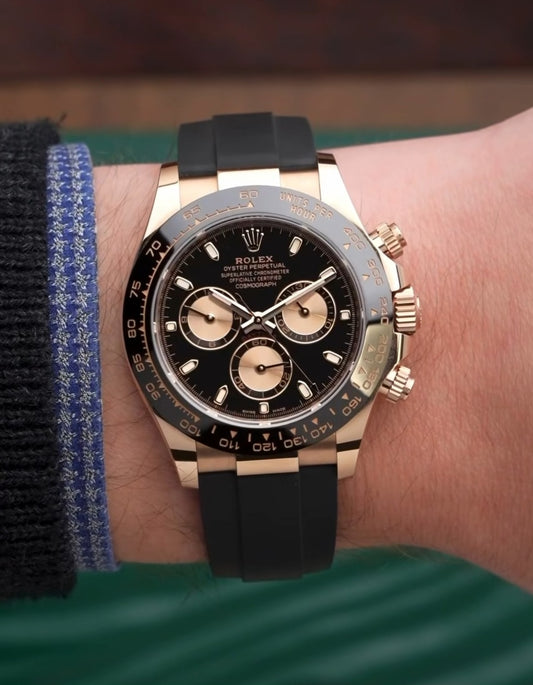 Rolex Cosmograph Daytona Rosegold with fiber belt