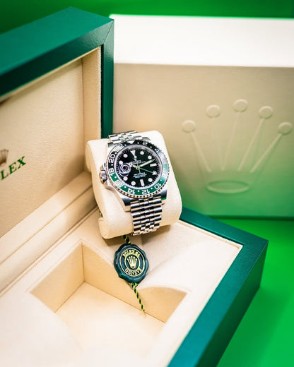 Rolex Sprite Gmt master stainless steel green dial metal belt