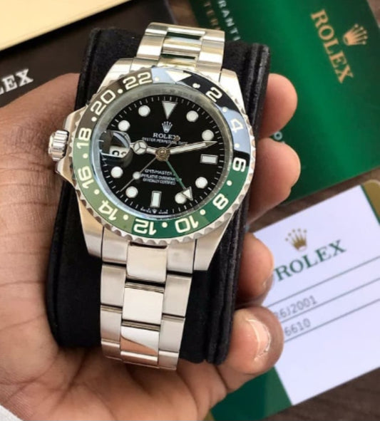 Rolex Gmt Master Silver Green Black Metal Watch A
