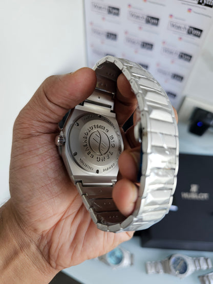 Hublot Stainless steel Diamond cut skeleton watch