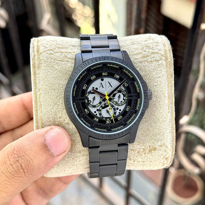 Armani Exchange Stainless Steel black Automatic Metal watch