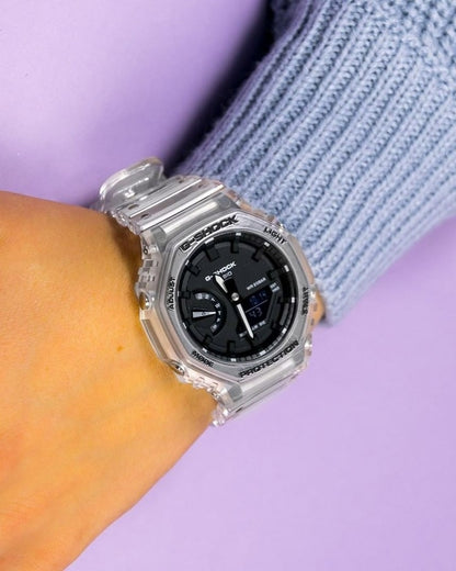 G SHOCK GA-2100SKE-7ADR Transparent Black dial watch