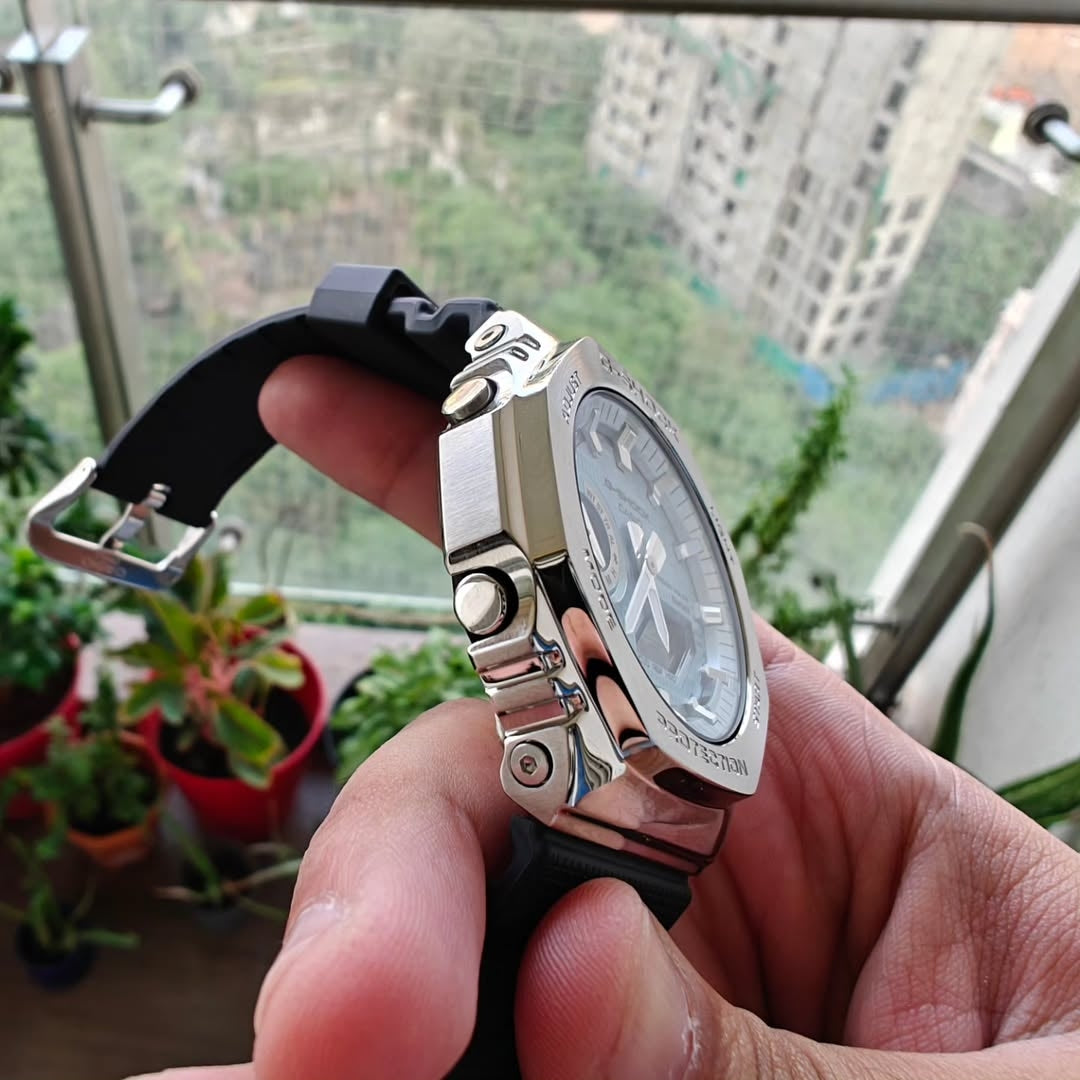 G SHOCK GMB 2100 SILVER TIFFANY BLUE DIAL WATCH