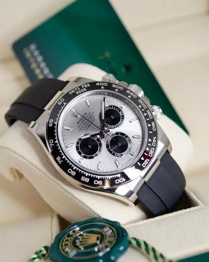 Rolex Cosmograph Daytona Silver with fiber belt