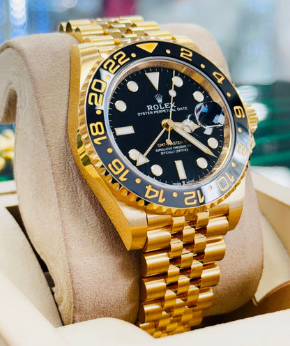 Rolex Gmt Master Gold Black Metal Watch